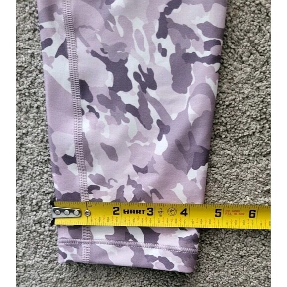 Athleta Girl High Rise Printed Chit Chat Leggins Fusion Camo Purple Size XXL/16 - Picture 10 of 11